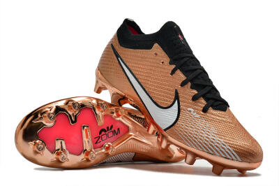 Nike Air Zoom Mercurial Vapor 15 Elite FG Firm Ground Soccer Cleats - Gold/White/Black