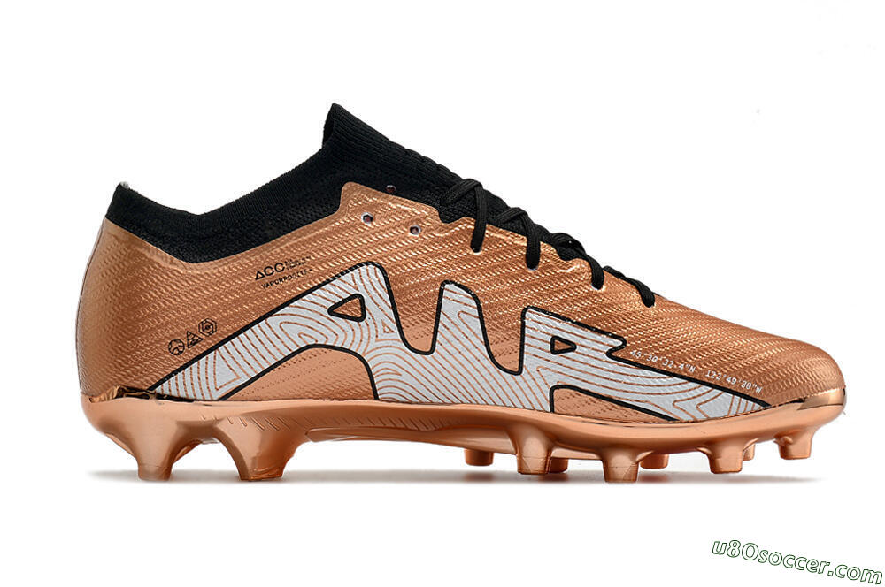 Nike Air Zoom Mercurial Vapor 15 Elite FG Firm Ground Soccer Cleats - Gold/White/Black 7