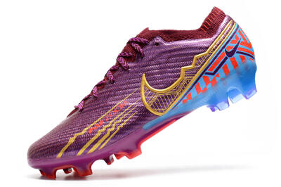 Nike Air Zoom Mercurial Vapor 15 Elite FG Firm Ground Soccer Cleats - Purple/Blue/Gold