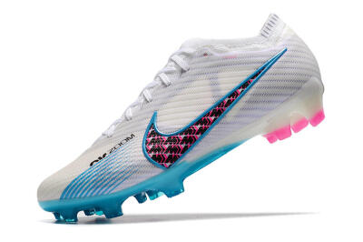 Nike Air Zoom Mercurial Vapor 15 Elite FG Firm Ground Soccer Cleats - White/Blue/Pink