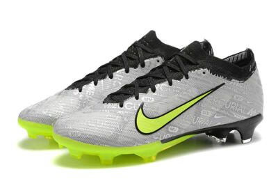 Nike Air Zoom Mercurial Vapor 15 Elite FG Firm Ground Soccer Cleats - Silver/Green