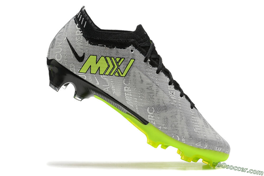 Nike Air Zoom Mercurial Vapor 15 Elite FG Firm Ground Soccer Cleats - Silver/Green 7