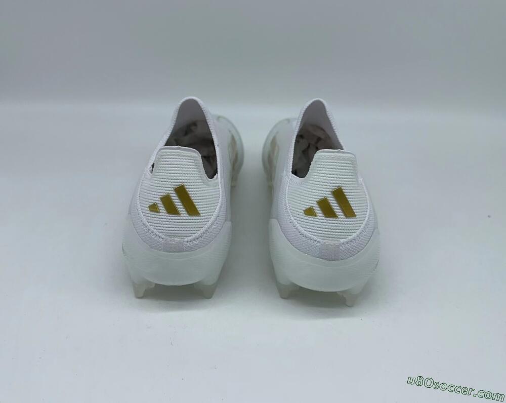Adidas F50+ Adizero FG Firm Ground Soccer Cleats - White/Gold