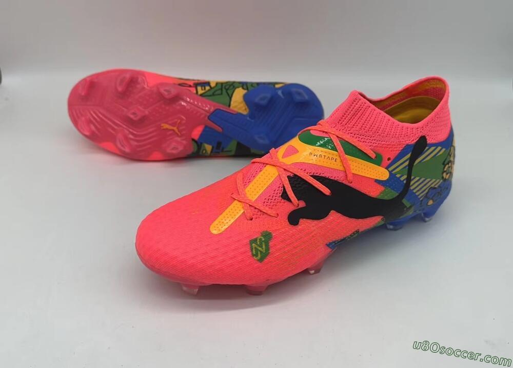 Puma Future Ultimate FG Firm Ground Soccer Cleats - Red/Green/Blue/Yellow