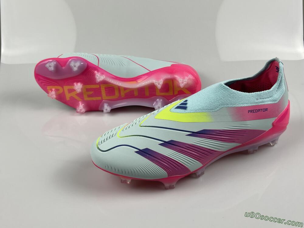 Adidas Predator Accuracy+ FG Firm Ground Soccer Cleats - Blue/Purple/Pink
