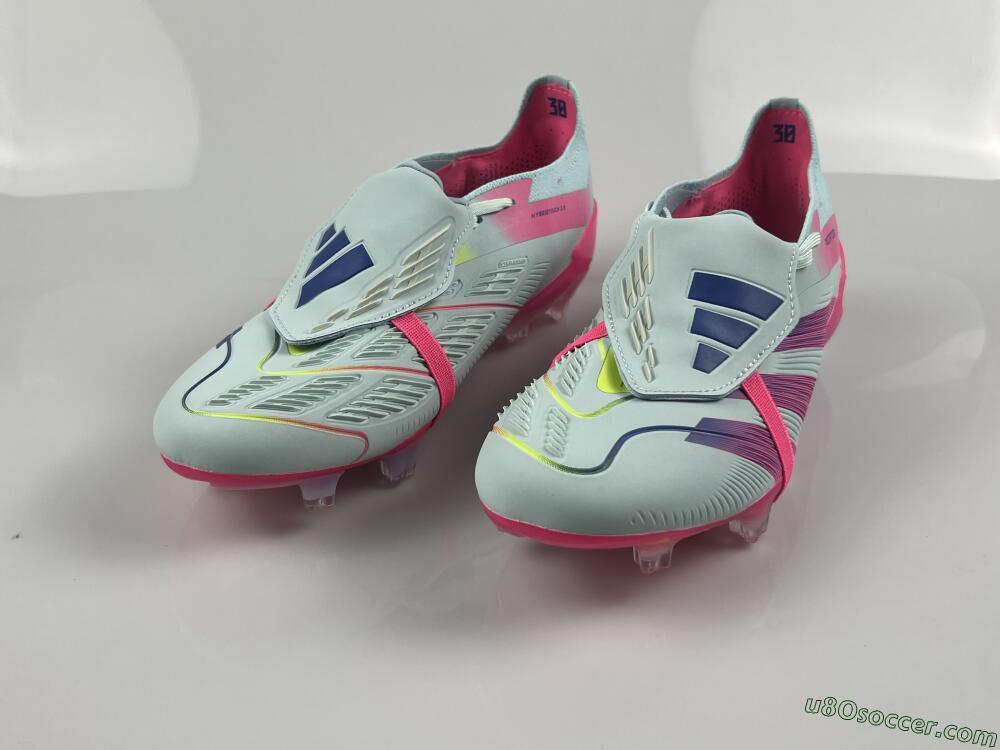 Adidas Predator Elite Foldover Tongue FG Firm Ground Soccer Cleats - Blue/Purple/Pink