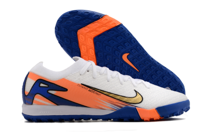 Nike Air Zoom Mercurial Vapor 16 Elite TF Artificial Turf Soccer Shoes - White/Orange/Blue