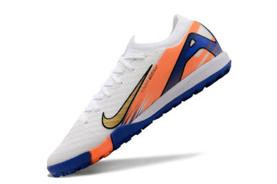 Nike Air Zoom Mercurial Vapor 16 Elite TF Artificial Turf Soccer Shoes - White/Orange/Blue