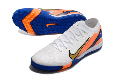 Nike Air Zoom Mercurial Vapor 16 Elite TF Artificial Turf Soccer Shoes - White/Orange/Blue