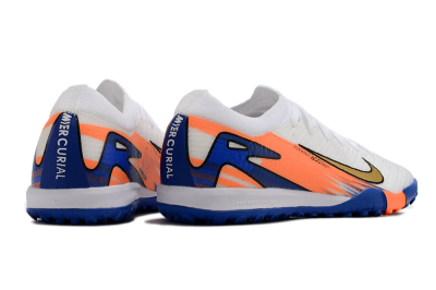 Nike Air Zoom Mercurial Vapor 16 Elite TF Artificial Turf Soccer Shoes - White/Orange/Blue