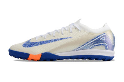 Nike Air Zoom Mercurial Vapor 16 Elite TF Artificial Turf Soccer Shoes - White/Blue/Orange