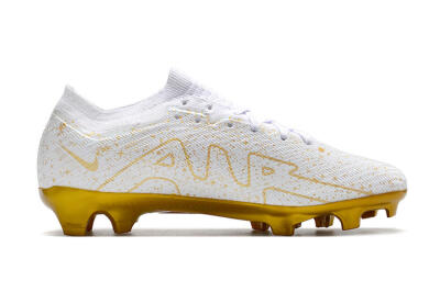 Nike Air Zoom Mercurial Vapor 15 Elite FG Firm Ground Soccer Cleats - White/Gold
