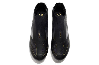 Adidas F50+ Adizero FG Firm Ground Soccer Cleats - Black/Purple/Gold