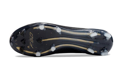 Adidas F50+ Adizero FG Firm Ground Soccer Cleats - Black/Purple/Gold