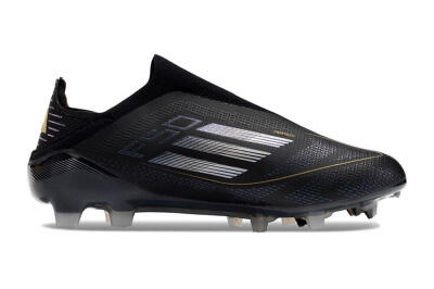 Adidas F50+ Adizero FG Firm Ground Soccer Cleats - Black/Purple/Gold
