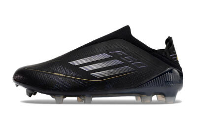 Adidas F50+ Adizero FG Firm Ground Soccer Cleats - Black/Purple/Gold