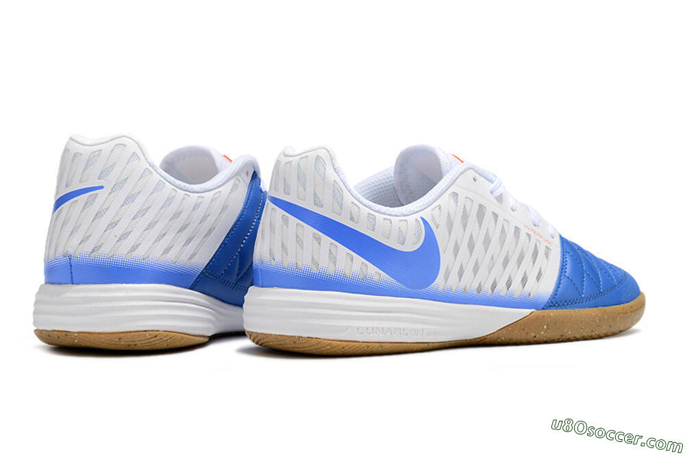 Nike Lunar Gato 2 IC Indoor & Futsal Soccer Shoes - White/Blue 6
