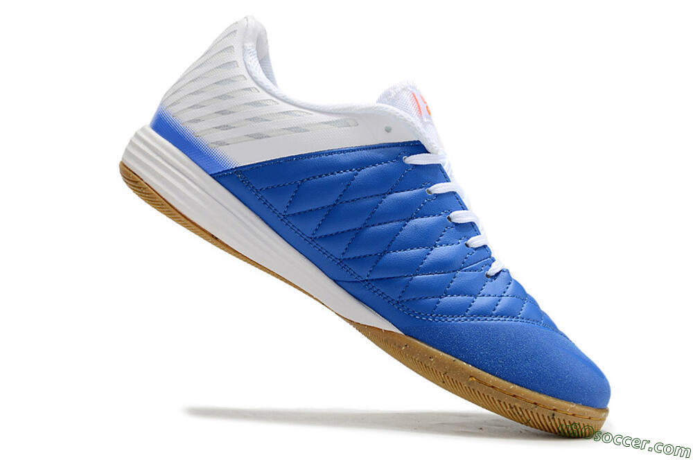 Nike Lunar Gato 2 IC Indoor & Futsal Soccer Shoes - White/Blue 5