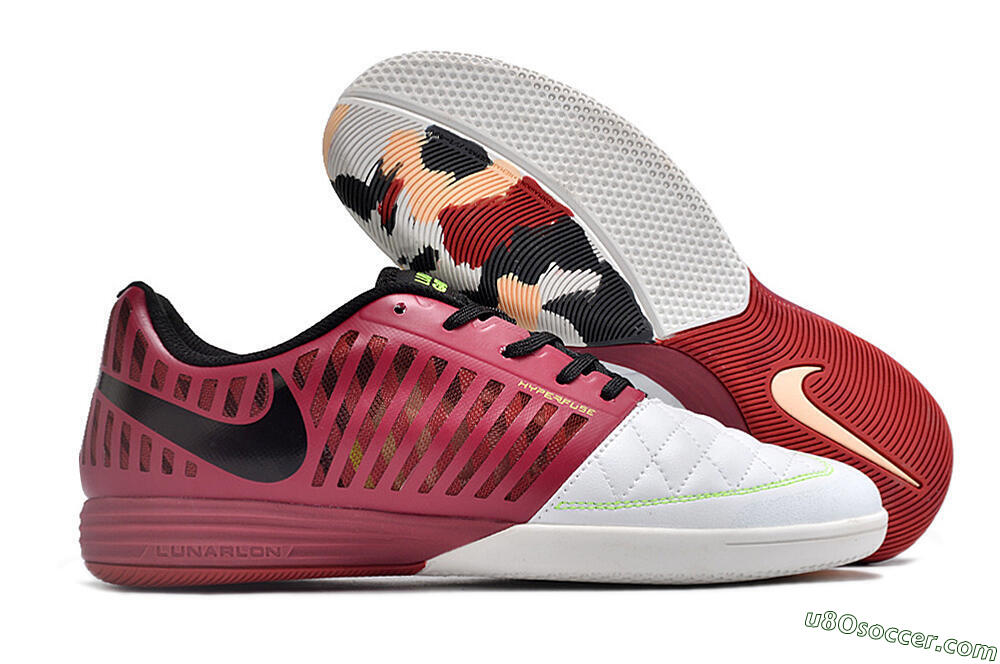 Nike Lunar Gato 2 IC Indoor & Futsal Soccer Shoes - White/Red/Black 1