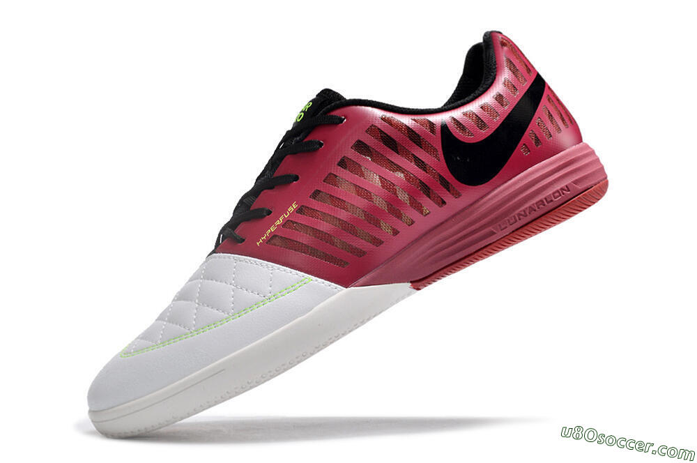 Nike Lunar Gato 2 IC Indoor & Futsal Soccer Shoes - White/Red/Black 5
