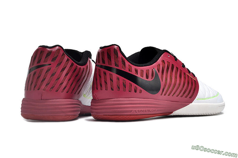 Nike Lunar Gato 2 IC Indoor & Futsal Soccer Shoes - White/Red/Black 6