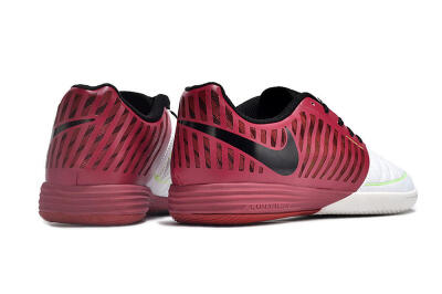 Nike Lunar Gato 2 IC Indoor & Futsal Soccer Shoes - White/Red/Black