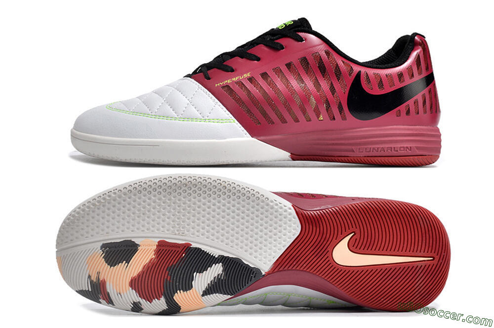 Nike Lunar Gato 2 IC Indoor & Futsal Soccer Shoes - White/Red/Black 0