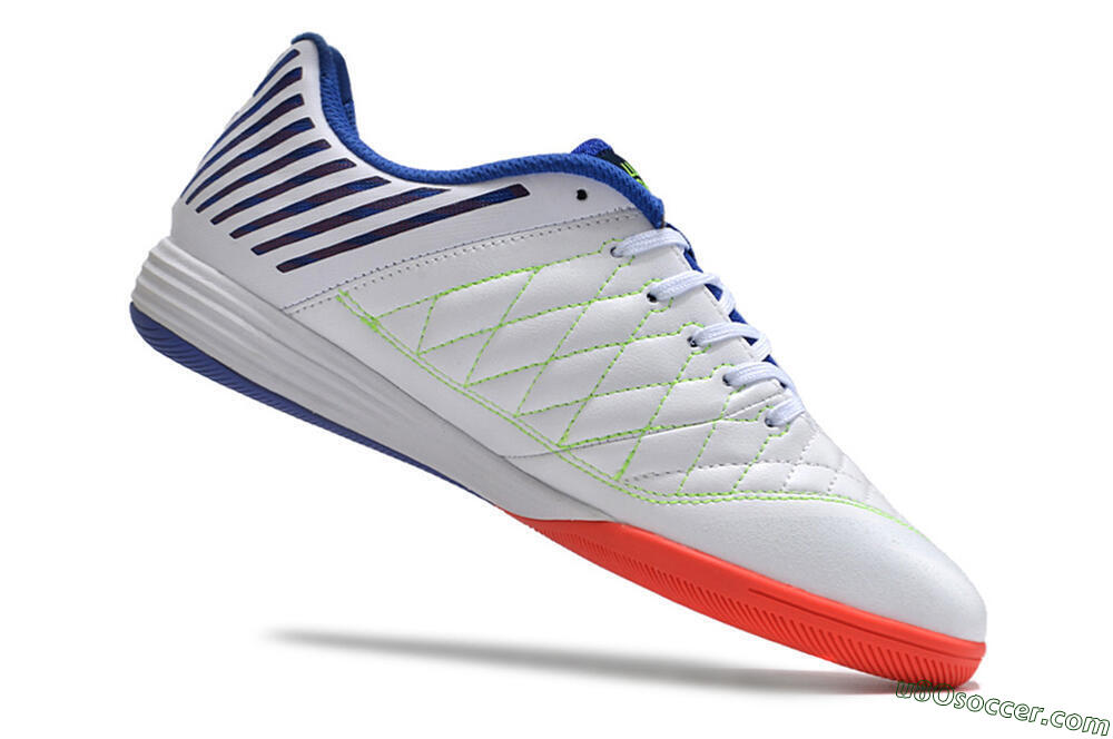 Nike Lunar Gato 2 IC Indoor & Futsal Soccer Shoes - White/Blue/Red 4
