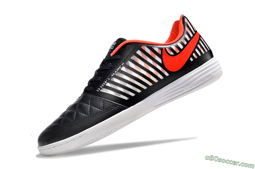 Nike Lunar Gato 2 IC Indoor & Futsal Soccer Shoes - Black/White/Red 5