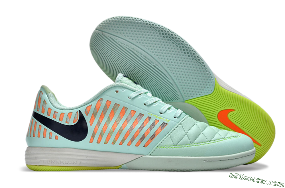 Nike Lunar Gato 2 IC Indoor & Futsal Soccer Shoes - Jade/Black/Red 1