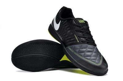Nike Lunar Gato 2 IC Indoor & Futsal Soccer Shoes - Black/White/Yellow