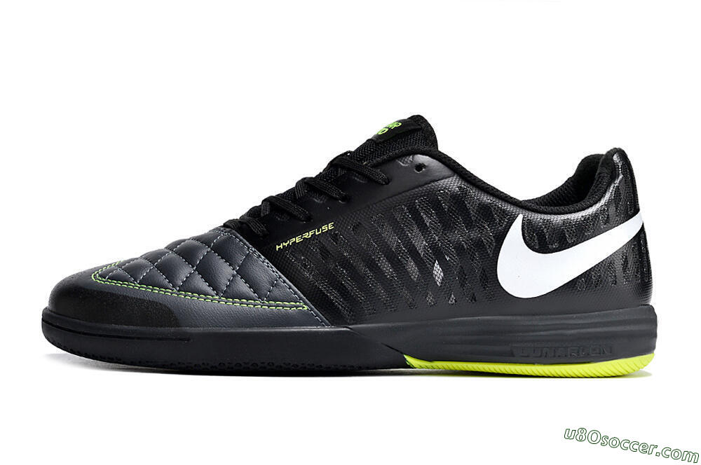 Nike Lunar Gato 2 IC Indoor & Futsal Soccer Shoes - Black/White/Yellow 2