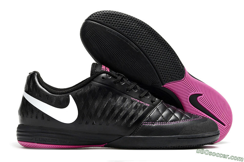 Nike Lunar Gato 2 IC Indoor & Futsal Soccer Shoes - Black/White/Purple 1