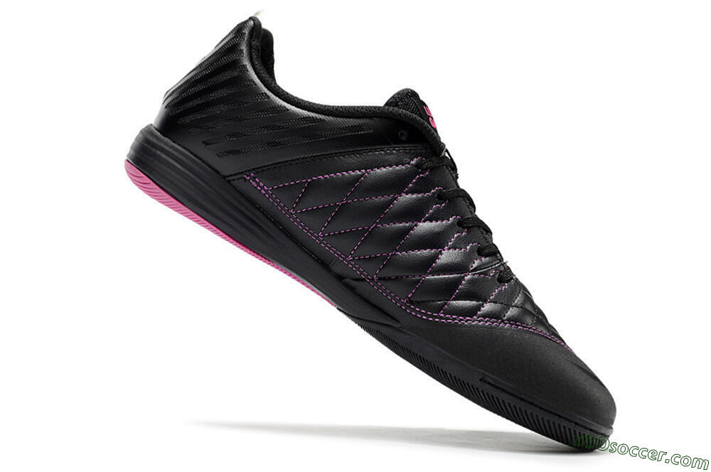 Nike Lunar Gato 2 IC Indoor & Futsal Soccer Shoes - Black/White/Purple 4