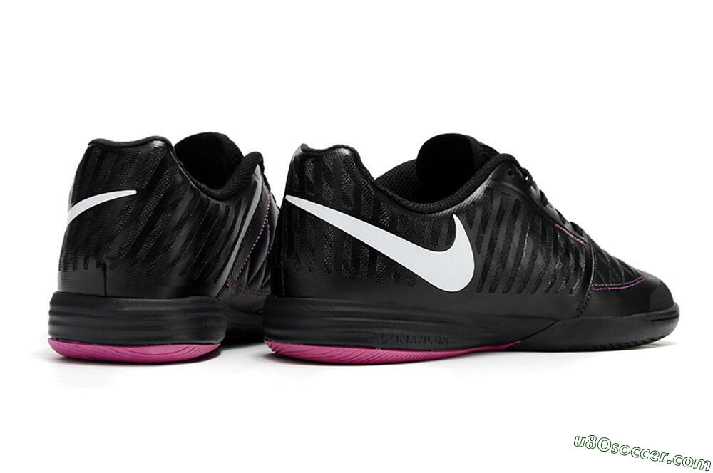 Nike Lunar Gato 2 IC Indoor & Futsal Soccer Shoes - Black/White/Purple 6
