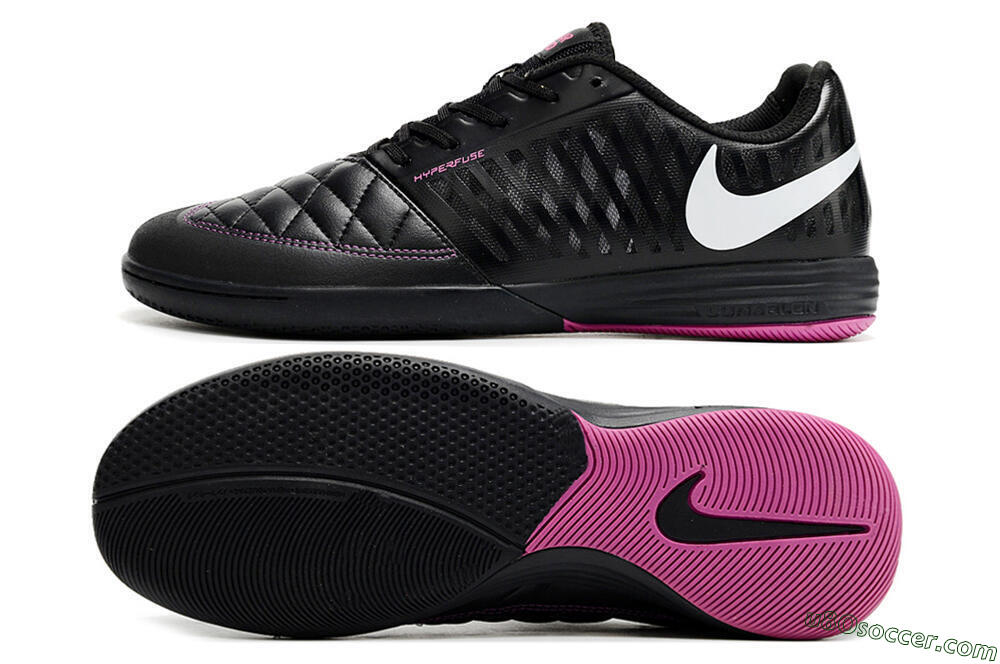 Nike Lunar Gato 2 IC Indoor & Futsal Soccer Shoes - Black/White/Purple 0