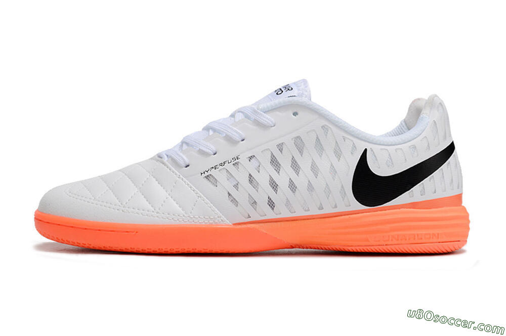 Nike Lunar Gato 2 IC Indoor & Futsal Soccer Shoes - White/Black/Orange 2