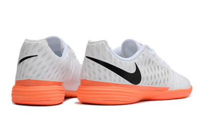 Nike Lunar Gato 2 IC Indoor & Futsal Soccer Shoes - White/Black/Orange