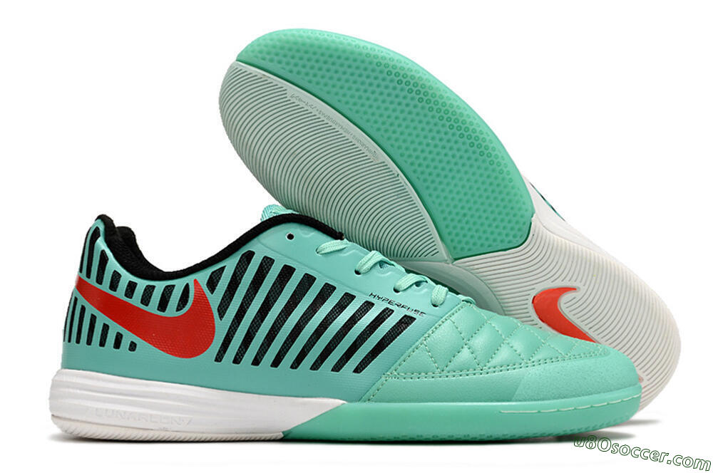 Nike Lunar Gato 2 IC Indoor & Futsal Soccer Shoes - Jade/Black/Red 1