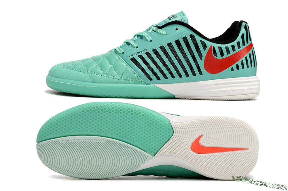 Nike Lunar Gato 2 IC Indoor & Futsal Soccer Shoes - Jade/Black/Red 0
