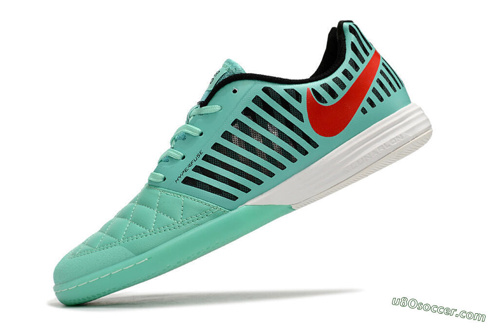 Nike Lunar Gato 2 IC Indoor & Futsal Soccer Shoes - Jade/Black/Red 5