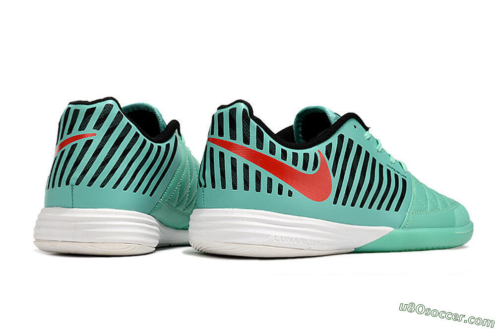 Nike Lunar Gato 2 IC Indoor & Futsal Soccer Shoes - Jade/Black/Red 6