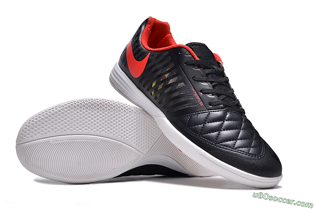Nike Lunar Gato 2 IC Indoor & Futsal Soccer Shoes - Black/Red/White 3