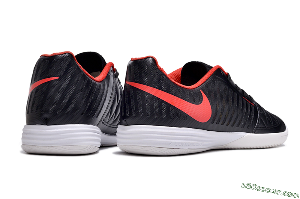 Nike Lunar Gato 2 IC Indoor & Futsal Soccer Shoes - Black/Red/White 6