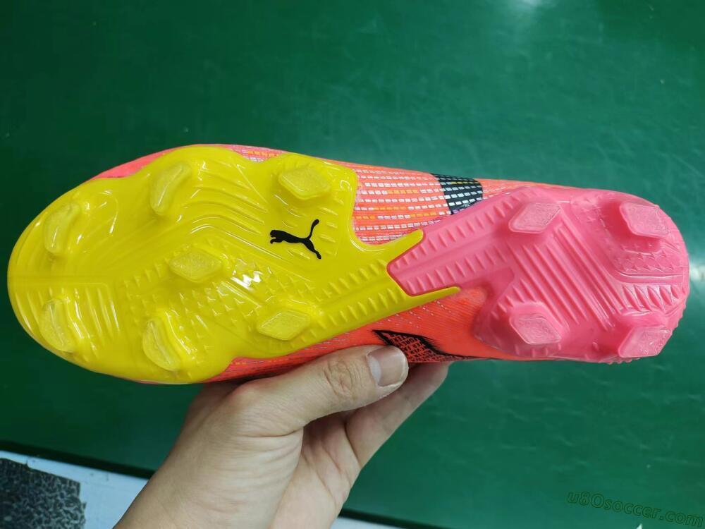 Puma Future Ultimate FG Firm Ground Soccer Cleats - Pink/Black/Yellow