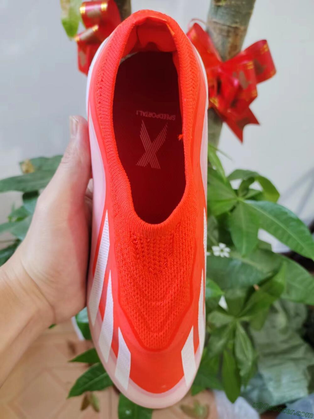 Adidas X Crazyfast+ Laceless FG Firm Ground Soccer Cleats - Red/White/Yellow