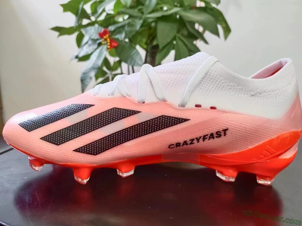 Adidas X Crazyfast.1 FG Firm Ground Soccer Cleats - White/Red/Black