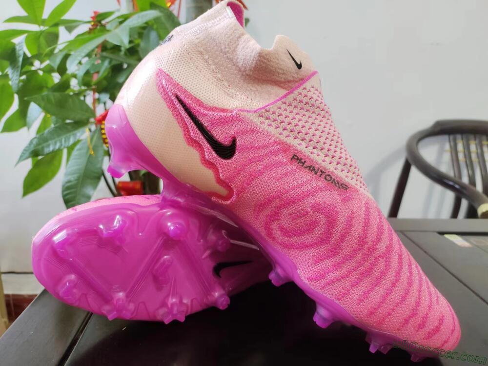 Nike Phantom GX Elite DF Link FG Firm Ground Soccer Cleats - Pink/Black/Gold