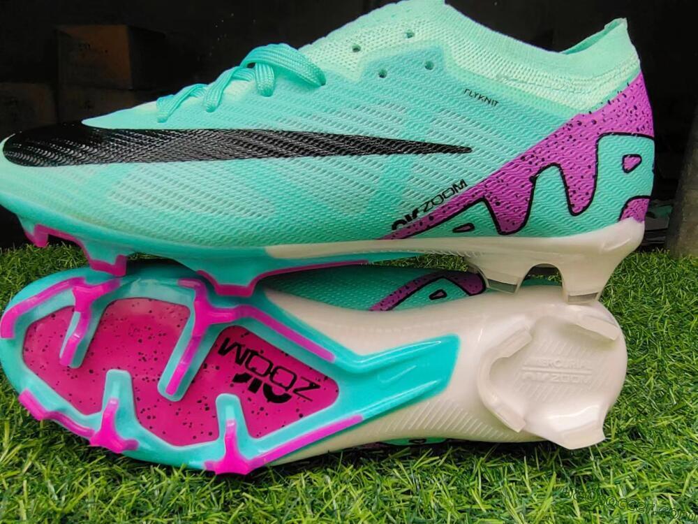 Nike Air Zoom Mercurial Vapor 16 Elite FG Firm Ground Soccer Cleats - Green/Purple/Black