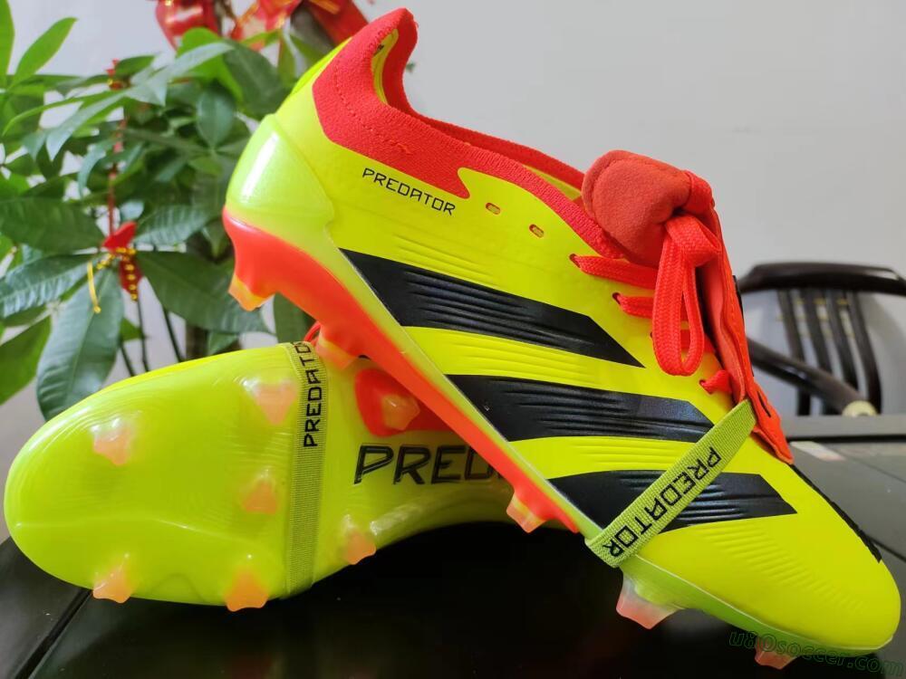 Adidas Predator Elite Foldover Tongue FG Firm Ground Soccer Cleats - Yellow/Black/Red